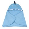 Lambs & Ivy Baby/Infant Luxury Cotton Terry Shark Hooded Bath Towel - 4 of 4