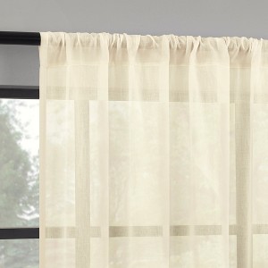 Indigo Road by Egypt Sherrod Nahla 100% Cotton Sheer Rod Pocket Curtain Panel - 1 of 4