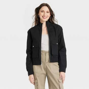 All in Motion Women's Zip-Front Jacket (as1, alpha, x_s, regular, regular,  Black) at  Women's Clothing store