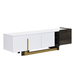 Dexmalle Light Luxury TV Stand for TVs up to 70 Inches with Adjustable Shelves - 1 of 4