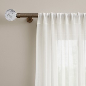 Home Mart Goods Clear Ball Bubbles Bronze Modern Curtain Rod For Windows (66" - 120") - 1 of 3