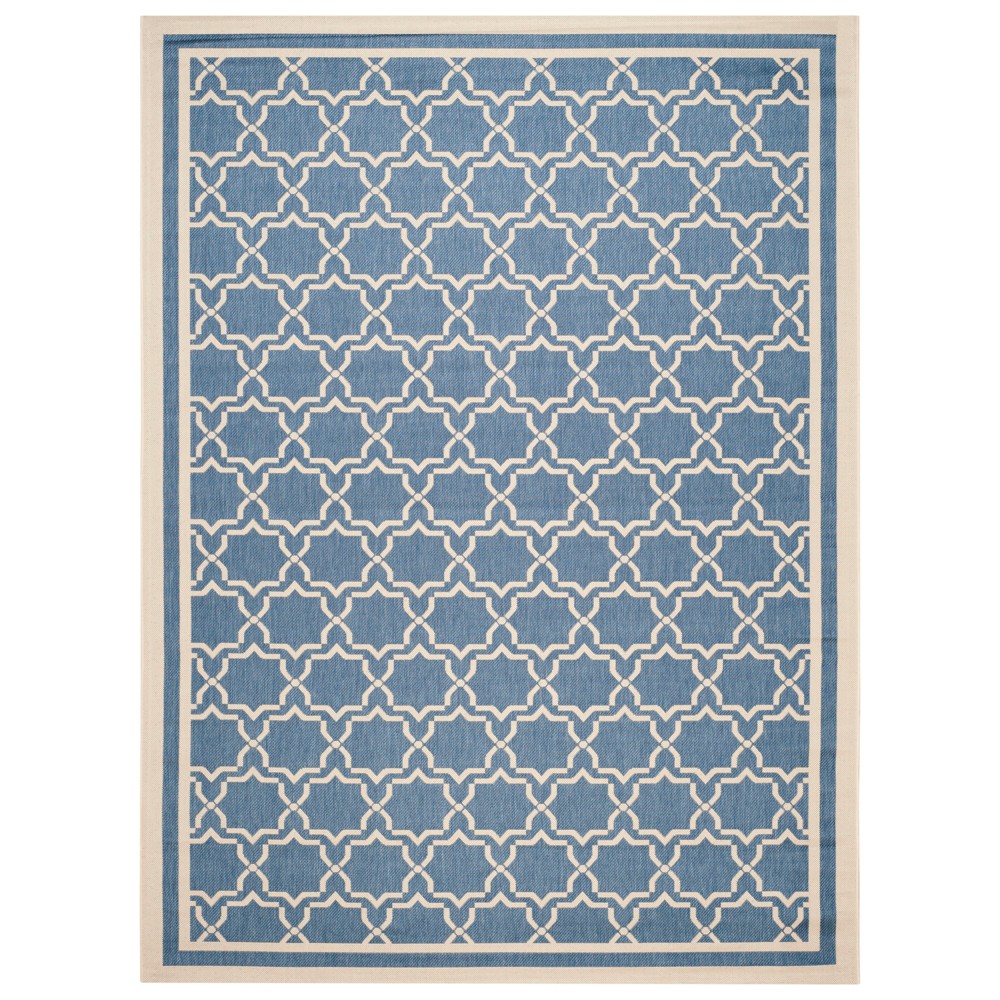 8'X11' Rectangle Isla Outdoor Rug Blue/Beige - Safavieh