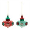 Glittered Glass Reflector Ornament (Set of 6) - 3 of 4