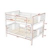 Sapphtopaz Space-Saving Bunk Bed for Teens/Adults, Simple Convertible Wooden Bed Frame with Ladder & Guardrails for Bedroom, Kids Room - 4 of 4