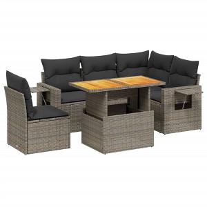 vidaXL Garden Sofa Set Grey - 1 of 4