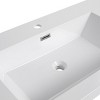 ChicFurnit Bathroom Sinks Contemporary Minimalist Elegant Design for Modern Home Bathroom Upgrade Stylish Decor, White, 47.2"*19.7"*7.3" - 3 of 4