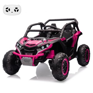 2 Seater Ride On UTV, Kids Electric Ride On Car,  24V Powered Riding Toy UTV, Off-Road UTV Toy with Remote Control, LED Lights, Music for Toddlers 3+ - 1 of 4