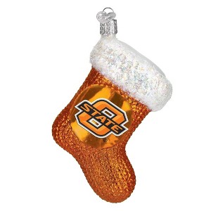 Old World Christmas Blown Glass Ornament for Christmas Tree, Oklahoma State Stocking - 1 of 1
