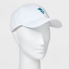 Men's Kindness Blooms Baseball Hat - Goodfellow & Co™ White: Adjustable Cotton Twill, Midweight Fabric - 2 of 4