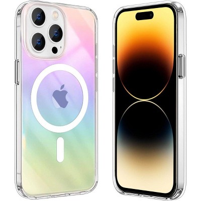 Entronix [Magnetic] Case Compatible with iPhone 16 Pro - Holo Rainbow Clear