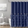 LunaLulinlk Blue Farmhouse Shower Curtains,Fabric Cute Ruffle Shower Curtain - 2 of 4