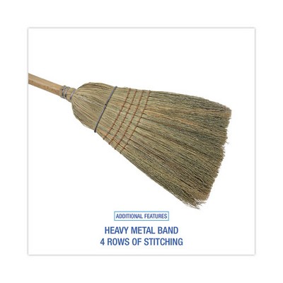 Boardwalk Warehouse Broom, Corn Fiber Bristles, 56" Overall Length, Natural