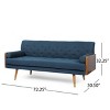 NicBex 72.25 Inch Mid-Century Modern Tufted Sofa with 2 Rolled Accent Pillows for Living Room,Office,Apartment - 3 of 4
