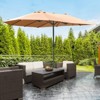 Outsunny 15ft Patio Umbrella Double-Sided Outdoor Market Extra Large Umbrella with Crank Handle for Deck, Lawn, Backyard and Pool - 3 of 4