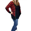 Women's Buffalo Plaid Snap Cardigan - Flowerdaze - 2 of 3