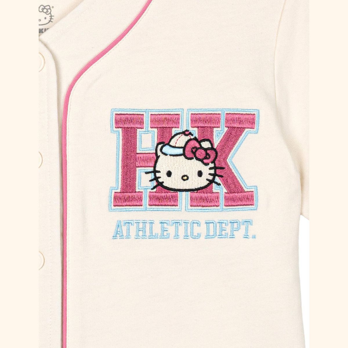Hello Kitty French Terry Baseball Jersey Athletic T-Shirt Toddler - thumbnail 3
