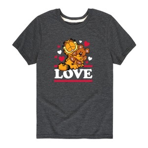 Boys' - Garfield - Valentine's Day Short Sleeve Graphic T-Shirt - 1 of 4