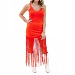 Women's Fringe Knit Set - Cloud Ten - 1 of 3