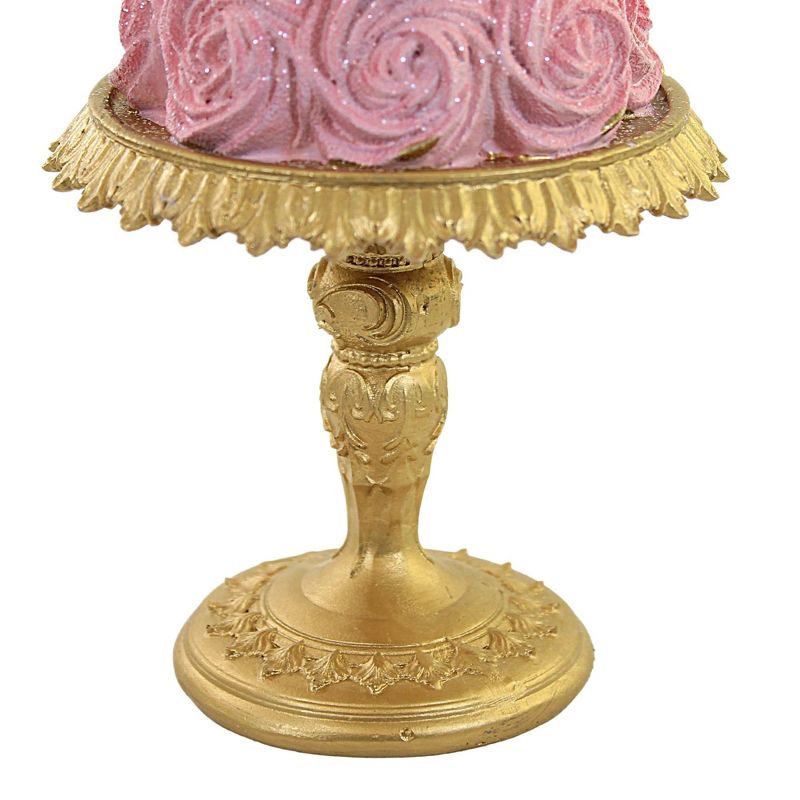 Home Decor 12.0 Inch 12.00 Inch Pink Rosette Tree Tabletop Wedding Bridal Holiday Figurines, 3 of 4
