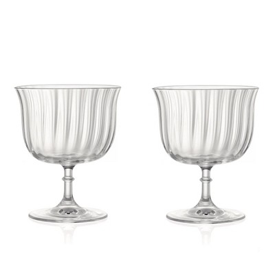 LEMONSODA High-end Rims Orient Ribbed Glasses Set of 2 - 12oz