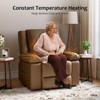 Leather Power Lift Recliner , Wide 21.2" Seat Width Recliner Chairs with Pockets for Living Room CF8013 - 2 of 4