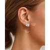 Molenia Birthstone Butterfly Earrings for Women：925 Sterling Silver Stud Dainty Cute Gifts for Girls Daughter Friend Birthday Graduation Christmas - 2 of 4