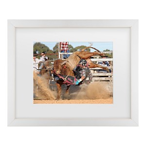 Trademark Fine Art - Ralph Meznar Bull Ride Matted Framed Art - 1 of 4