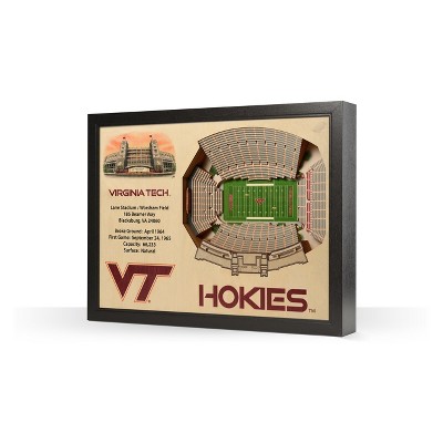 NCAA Virginia Tech Hokies 25 Layer Stadiumviews 3D Wall Art