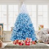Tangkula Artificial Christmas Tree Hinged Snow Flocked Xmas Tree w/ Lush Branch Tips - 3 of 4