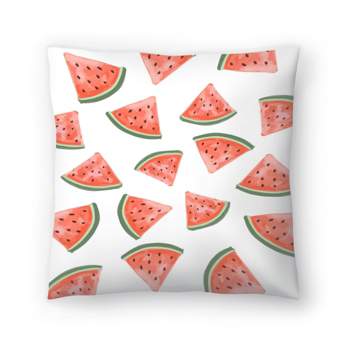 Americanflat Minimalist Botanical Watermelon Pattern By Jetty Home Throw Pillow