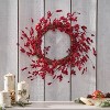 Artificial Greenery Wreath for Wedding Christmas Wreath with Eucalyptus Berries Flowers, Indoor Outdoor Wreaths for Wedding Table Party Home Decor - 3 of 4
