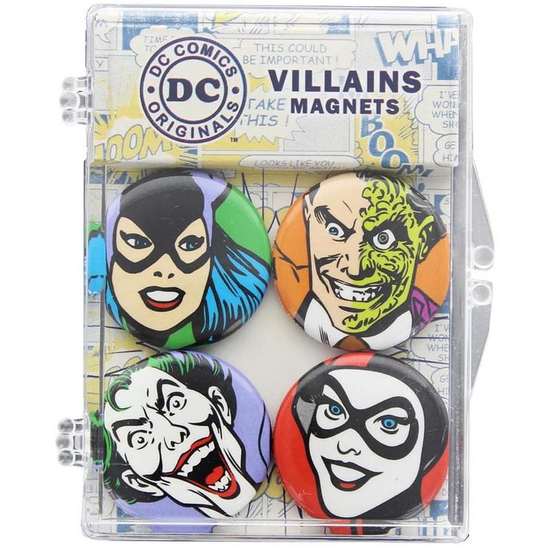 Crowded Coop, LLC DC Comics Villains Magnet 4-Pack, 1 of 2