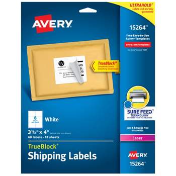 200 Shipping Labels Top Quality Jam Free, 2 Labels per Sheet