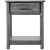 Vynxaria Chic Contemporary Nightstand - Gray, 24"Hx20"Wx19"D, Space-Efficient, Durable Construction, Easy Assembly, Bedroom Furniture - 2 of 4