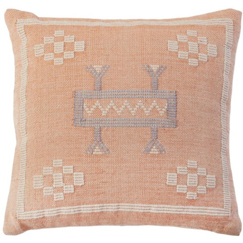 Lorenz Pillow - Orange - 18"X18" - Safavieh - image 1 of 2