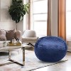 Gulches 5ft Minky Velvet Bean Bag Chair-Navy, Washable Cover, Shredded and Memory Foam, Plush Lounge Chair for Kids & Adults - 2 of 4