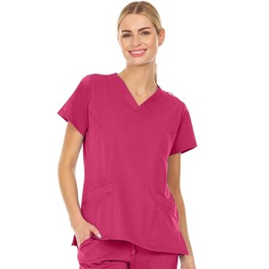 Medichic Women's Eleanor 3-Pocket Stretch V-Neck Scrub Top - 1 of 3