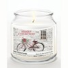 Courtside Market Merry Christmas Winter Cranberry 12.8oz Soy Wax Candle Glass Jar with Brushed Silver Metal Lid - 2 of 3