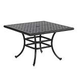 Simple Relax Outdoor 44" Square Dining Table in Dark Lava Bronze Finish