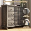 9-Drawer Dresser, Modern Wooden Chest of Drawer, Storage Organizer and TV Stand for Bedroom, Living Room, Entryway, or Hallway - 3 of 4