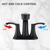 PAGED Bathroom Faucets 2 Handle 4 Inch Bathroom Sink Faucet Vanity Basin Faucet with Pull Out Sprayer - 3 of 4