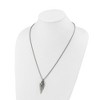 Chisel Stainless Steel Antiqued and Polished Arrowhead Pendant on a 24" Box Chain Necklace - 4 of 4