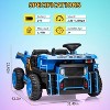 24V 2-Seat Kids R/C Dumper, Ride-on Electric Construction Vehicle with Shovel, Bluetooth, LED Lights and Shock Absorber - 2 of 4