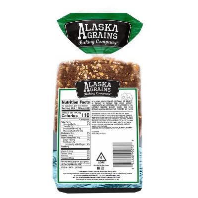 Alaska Grains Midnight Sun Honey Oat & Nut Bread - 24oz