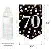 Big Dot of Happiness Adult 70th Birthday - Gold - Birthday Party Bunting Banner - Gold Party Decorations - Happy Birthday - 2 of 4