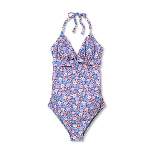 Wrap Front Halter One Piece Maternity Swimsuit - Isabel Maternity by Ingrid & Isabel™ Floral XL