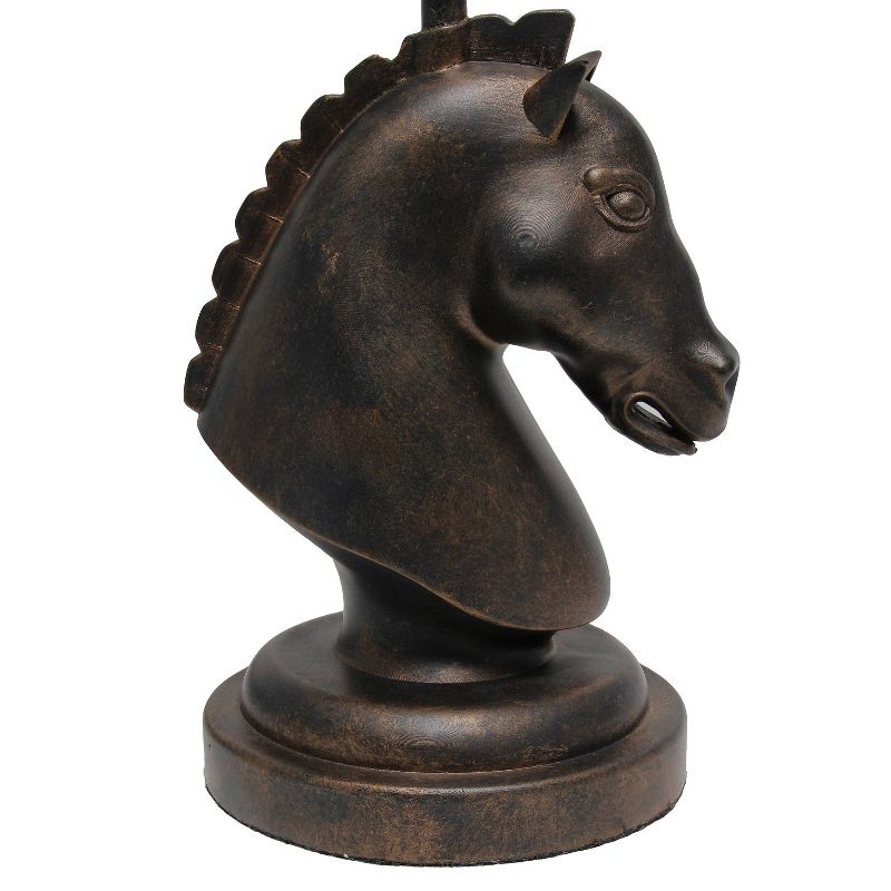 17.25" Tall Decorative Chess Horse Shaped Bedside Table Desk Lamp - Simple Designs, 5 of 10