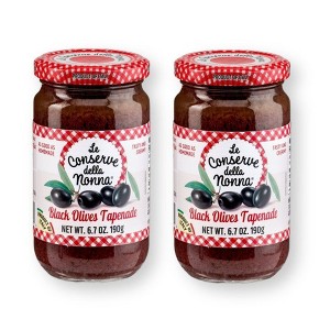 Le Conserve della Nonna BLACK OLIVES Tapenade/Spread 6.7 Oz. / 190 G. (Pack of 2) - 1 of 4