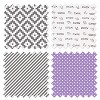 Bacati - Love  Gray Lilac 10 pc Crib Bedding Set with Long Rail Guard Cover - 4 of 4