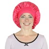 Anna-Kaci Satin Sleep Bonnet Elasticity Wide Band Silky Hair Protection for Curly and Natural Hair - 2 of 4